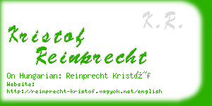 kristof reinprecht business card